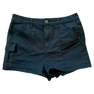 BDG Urban Outfitters Flat Panel Hi Rise Cargo Shorts Size Large Navy Blue
